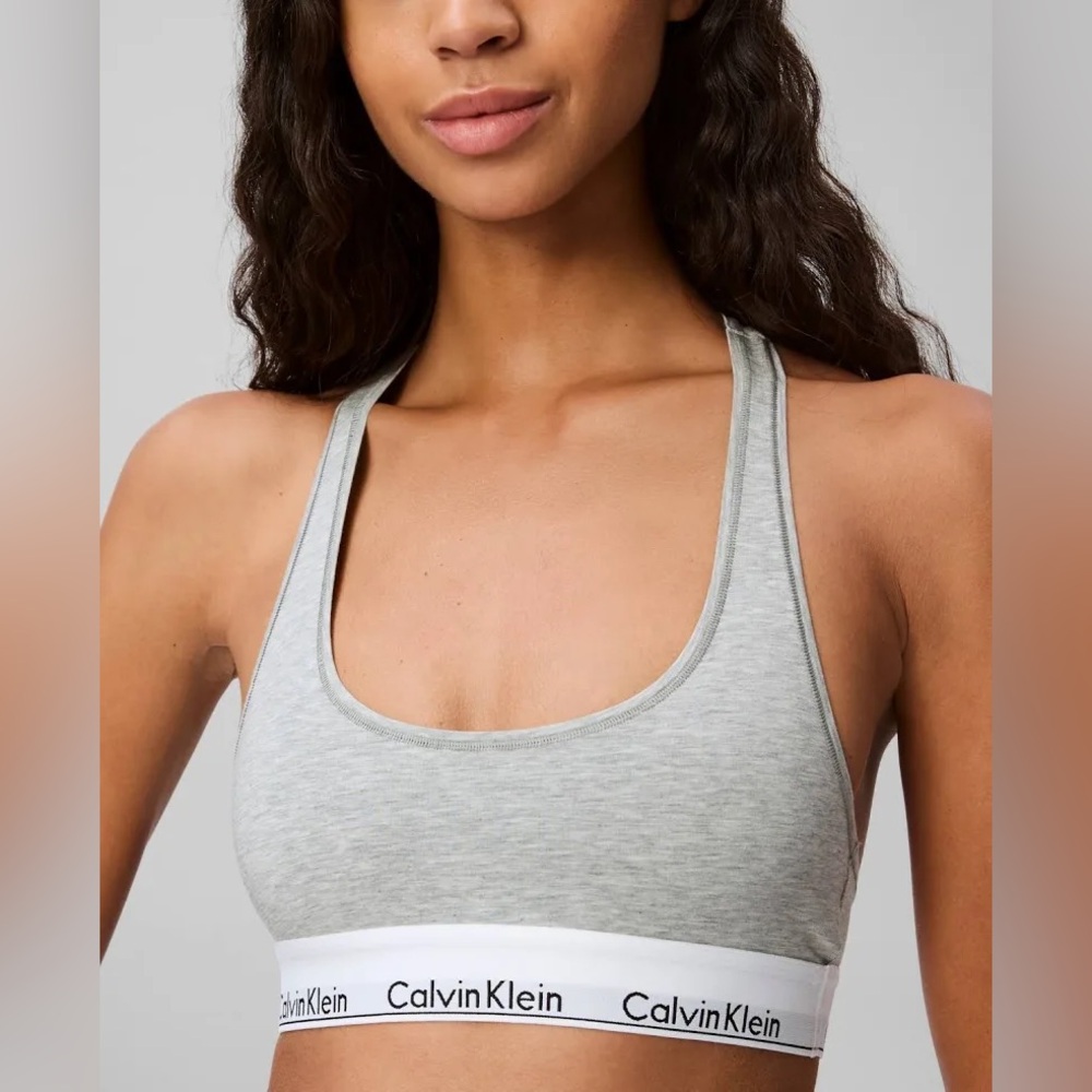 NWT Calvin Klein Unlined Cotton Bralette - Small